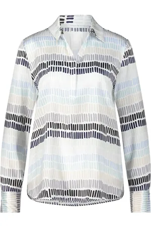HERZENSANGELEGENHEIT Seidenbluse mit Musterung - Größe 34