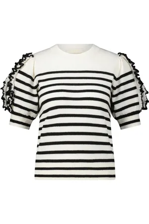 ULLA JOHNSON Kurzarm-Pullover Ottilie aus Kaschmir - Größe L