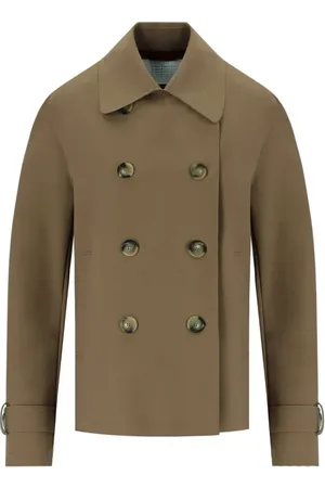 Harris Wharf London Tobacco Scuba Cropped Trench - Größe 46
