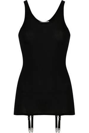 LEMAIRE Seamless Tank Top With Suspenders Granite Black - Größe L
