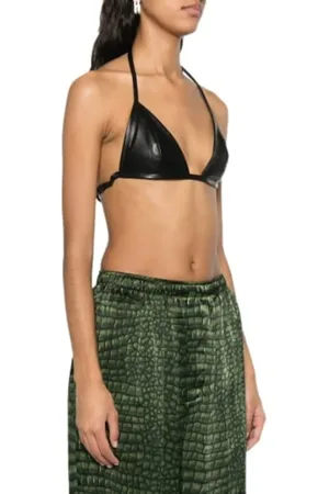 Rick Owens Reggiseno In Pelle Bra Black - Größe 40