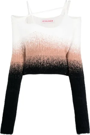 OTTOLINGER Knit Off Shoulder Longsleeve Black/ White/rose - Größe M