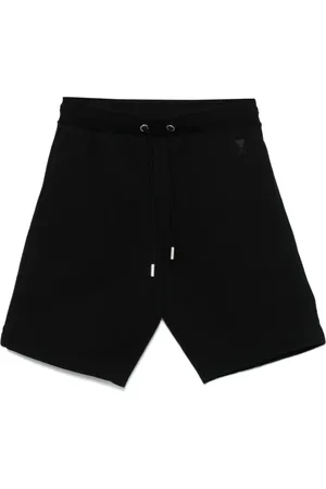 Ami Black De Coeur-Embroidered Shorts - Größe L