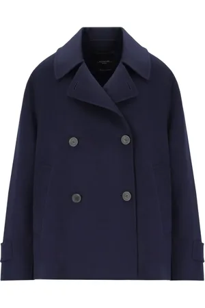 Max Mara Afone Blue Double-Breasted Caban - Größe 38
