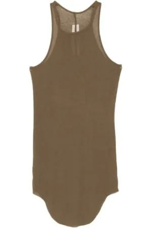 Rick Owens Top Basic Rib Tank Bean - Größe 40