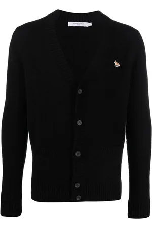 Maison Kitsuné Baby Fox Patch Cosy Cardigan Black - Größe S