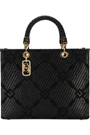 Elisabetta Franchi Totes & Shopper - Black Jacquard Shopping Bag - Gr. unisize - in - für Damen