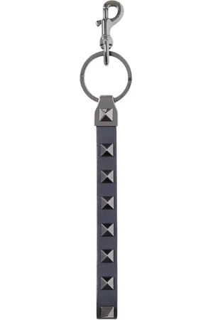VALENTINO GARAVANI Schlüssel- & Taschenanhänger - Rockstud Leather Keychain - Gr. unisize - in Schwarz - für Damen