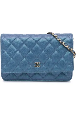 CHANEL Portemonnaie - 2019 CC Quilted Iridescent Caviar Wallet on Chain - Gr. unisize - in - für Damen