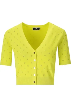 Elisabetta Franchi Cedar Cropped Cardigan With Rhinestones - Größe 42