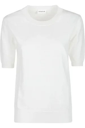 P.A.R.O.S.H. Babystretch Short Sleeve Sweater White - Größe M