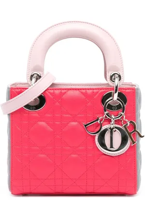 Dior Crossbody Bags - 2014 Mini Tricolor Lambskin Cannage Lady Dior - Gr. unisize - in Gold - für Damen