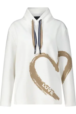 Marc Cain Sweatshirt mit Herz-Motiv - Größe 36