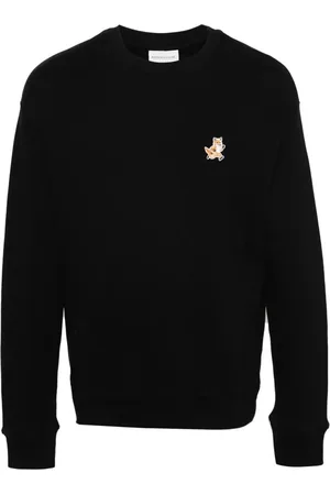 Maison Kitsuné Speedy fox patch comfort sweatshirt black - Größe M
