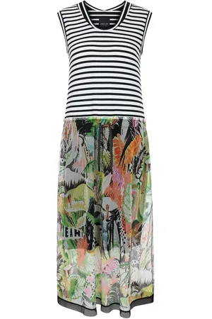 Marc Cain Midikleid mit Muster und Mesh - Größe 34