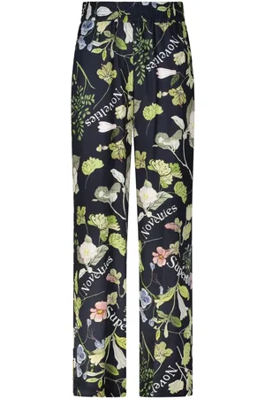 Riani Satin-Hose mit floralem Muster - Größe 36