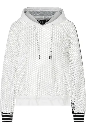 Marc Cain Hoodie aus grobem Mesh - Größe 34