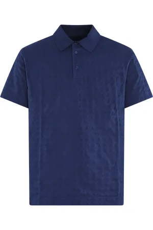 Givenchy Heren 4G Jacquard Polo Blauw - Größe L