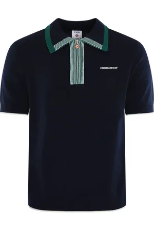 Casablanca Heren Tennis Polo Blauw - Größe M