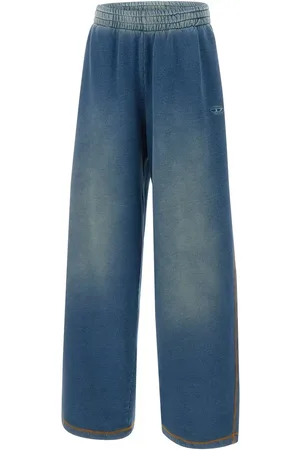 Diesel Relaxed Wide-Leg Denim Trousers With High Waist - Größe M