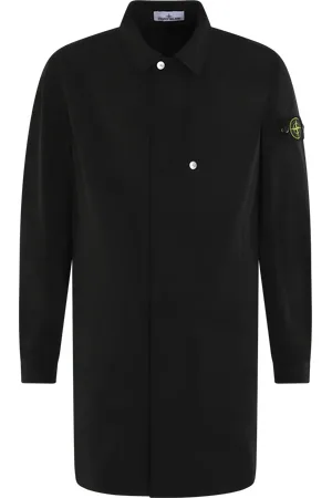 Stone Island Heren Soft Trench Coat Zwart - Größe L