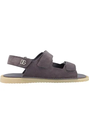 Dolce & Gabbana Slipper & Pantoletten - Heren Strap Sandal Grijs - Gr. 41 (EU) - in - für Damen