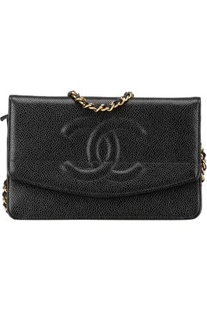 CHANEL Portemonnaie - 1997-1999 CC Caviar Wallet on Chain - Gr. unisize - in - für Damen