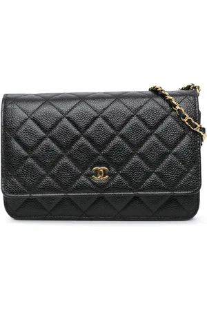 CHANEL Portemonnaie - 2021-2024 CC Quilted Caviar Wallet on Chain - Gr. unisize - in - für Damen