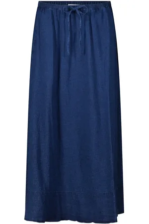 Closed Slit Skirt Rokken Donkerblauw C93330-190-27 - Größe L