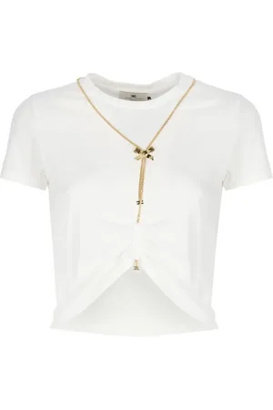 Elisabetta Franchi T-Shirts And Polos White - Größe 40