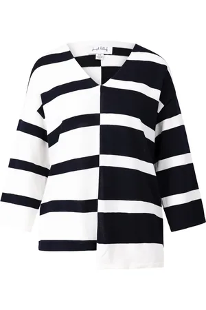 Joseph Ribkoff Inverted Langarmshirt mit Streifen - Größe L