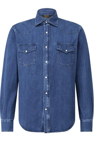 MOORER Denim-Hemd Larrie - Größe 50