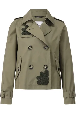 Bazar Deluxe Kurzer Trenchcoat mit Perlen-Stick - Größe 34