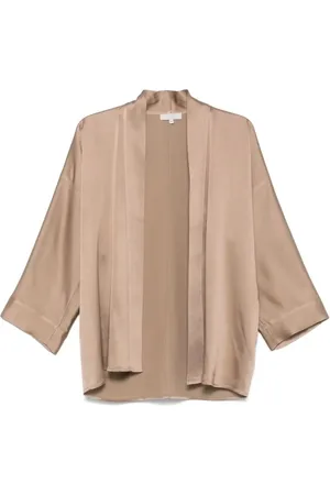 ANTONELLI Light Brown Belted Shirt - Größe 42