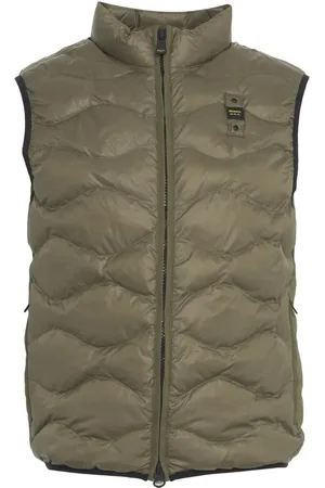 Blauer Quilted vest - Größe L