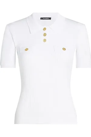 Karl Lagerfeld POLOSHIRT MIT KNOPFDETAIL - Größe L
