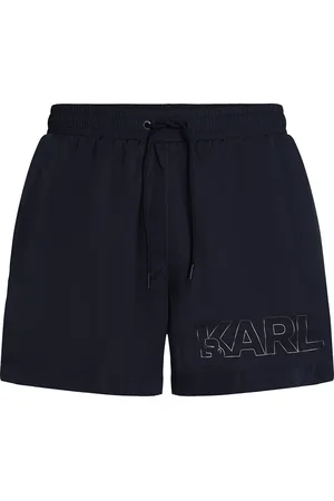 Karl Lagerfeld BOARDSHORTS MIT KARL-LOGO IN METALLIC-OPTIK - Größe L