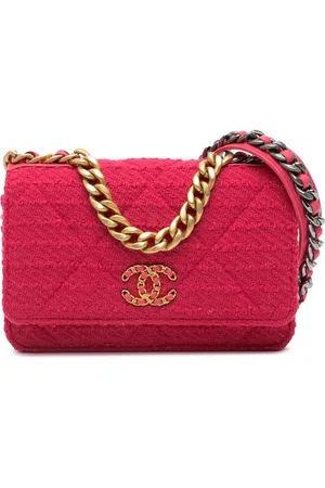 CHANEL Portemonnaie - 2020 Tweed 19 Wallet On Chain - Gr. unisize - in Gold - für Damen
