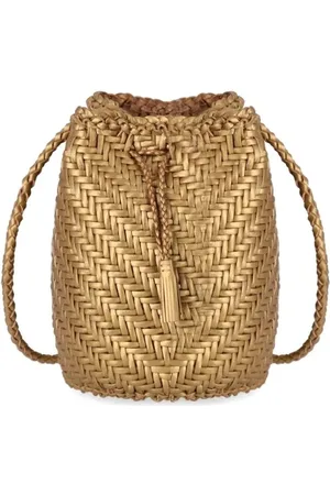 Dragon Diffusion Beuteltaschen - Pompon Double Jump Gold Crossbody Bag - für Damen