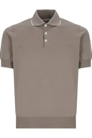 Brunello Cucinelli Brown Cotton Polo Shirt - Größe 48