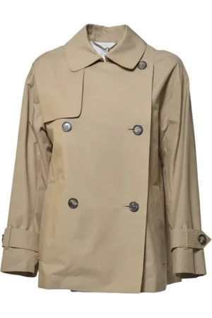 Max Mara Dark Zeno Trench Coat In Drip-Free Twill - Größe 38