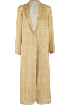 ALYSI Long Silk Coat With Coral Print - Größe 42