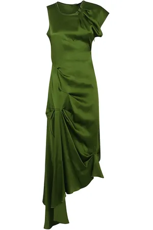Victoria Beckham Draped Pleat Detail Midi Dress - Größe 8