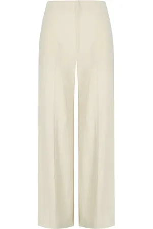 Harris Wharf London Ivory Wide Flare Trousers - Größe 40