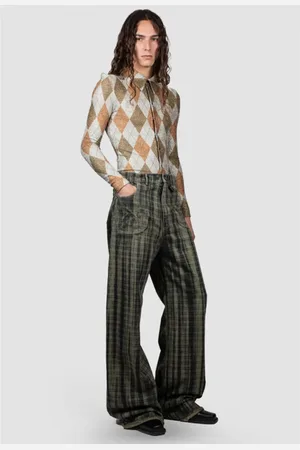 EgonLab Karierte Baggy Denim - Größe L