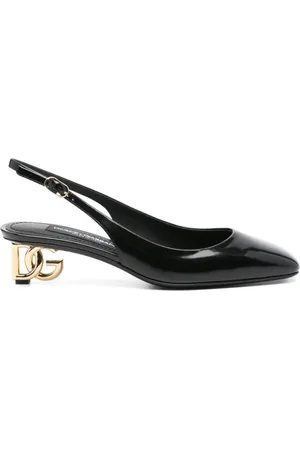 Dolce & Gabbana Hohe Schuhe - Pointed Toe Leather Sandals With Buckle-Fastening - Gr. 36 (EU) - in - für Damen