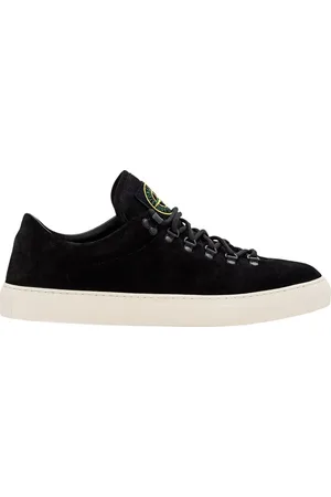 Stone Island Low-Top Sneaker - Black Suede Sneakers With Lace-Up Closure - Gr. 40 (EU) - in - für Damen