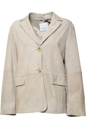 Max Mara Primula Camel Suede Jacket - Größe 44