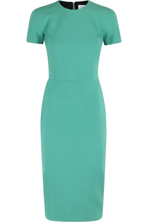 Victoria Beckham Intricately Woven Fitted Midi Dress - Größe 12