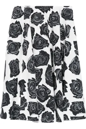 Marni Floral Skirt Black/white - Größe 40